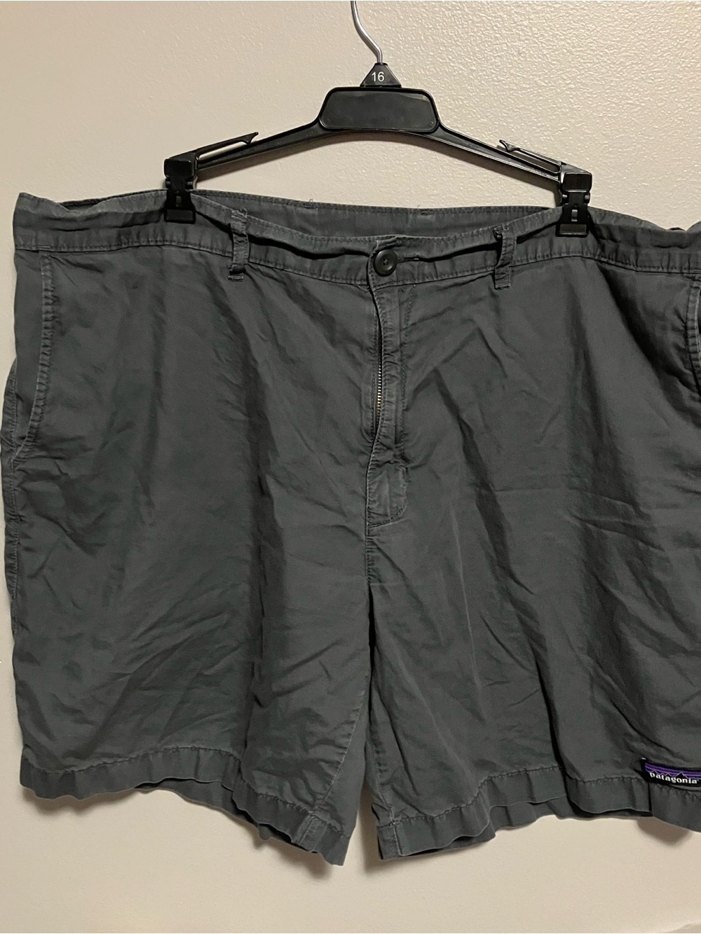 Patagonia Charcoal Gray Flat-Front Men's Shorts